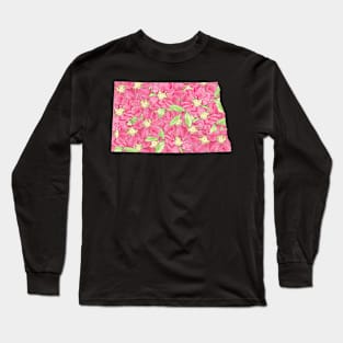 North Dakota in Flowers Long Sleeve T-Shirt